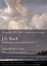 Sonates pour violon et clavecin de Bach, Amandine Beyer, violon et Hadrien Jourdan, clavecin