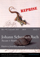 Toccate et Partite de Bach, par Hadrien Jourdan, clavecinToccate et Partite de Bach, par Hadrien Jourdan, clavecin