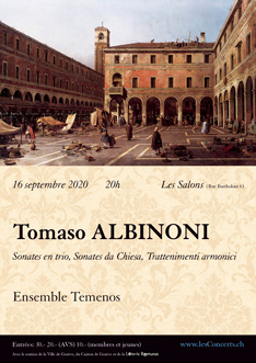 16 septembre 2020 : Albinoni, Sonates en trio et sonates da Chiesa