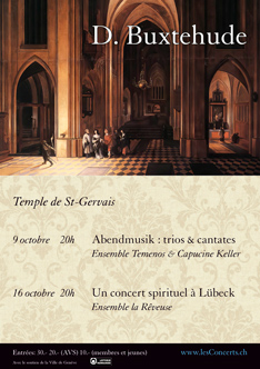 9 octobre 2024 : D. Buxtehude, Abendmusik : trios & cantates