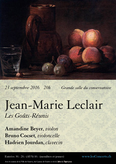 Affiche — Jean-Marie Leclair et les Goûts-Réunis